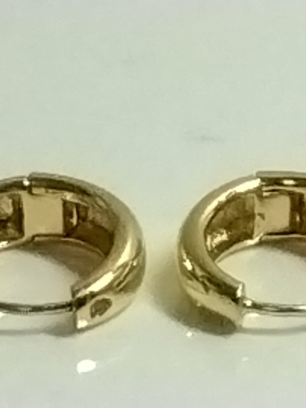 925 Silver 14k Gold Plated Hoops Earrings Small Diameter 1.50 cm approximately